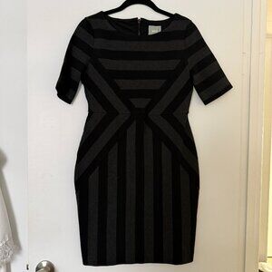 Maeve (Anthropology) Black and Gray Office Dress